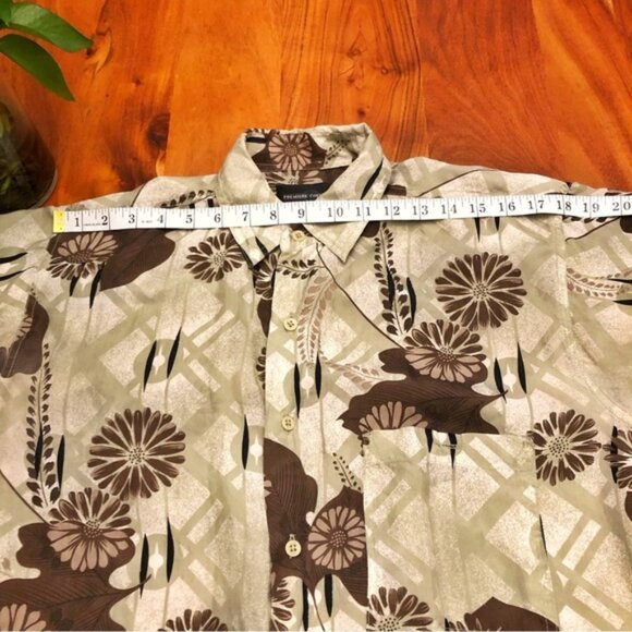 Vintage 100% Silk Floral Tropical Pattern Festival Relaxed Fit Shirt Blouse - Picture 5 of 10